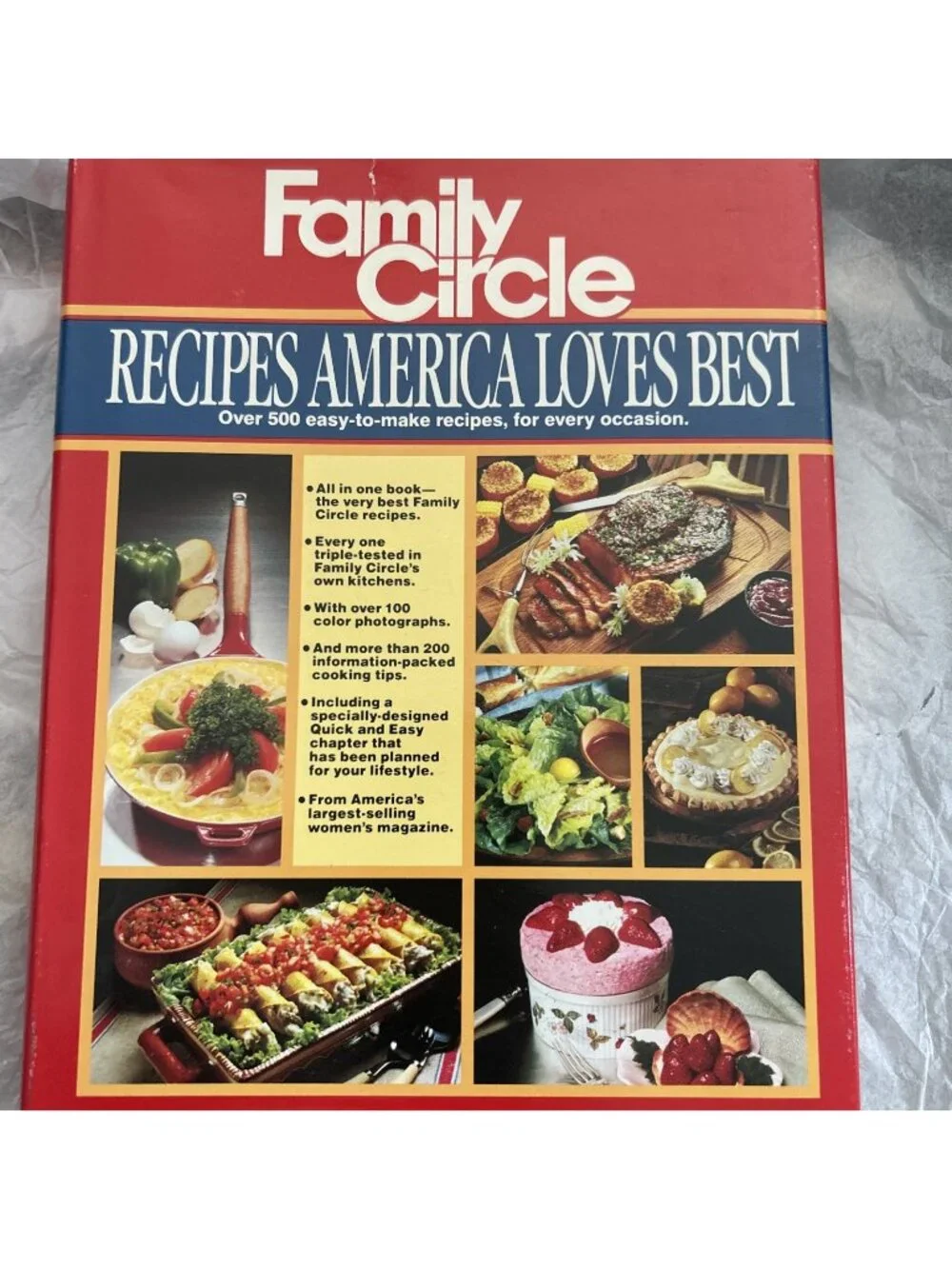 Family Circle Cookbook Recipes America Loves Best Hardcover 1982 Good
